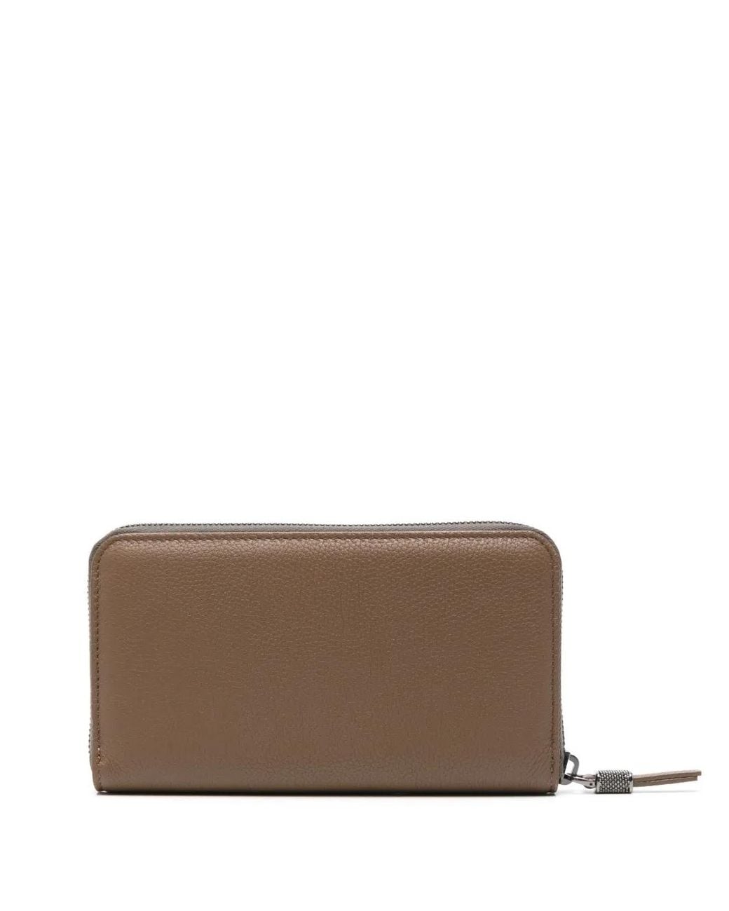 Brunello Cucinelli Brown Leather Wallet