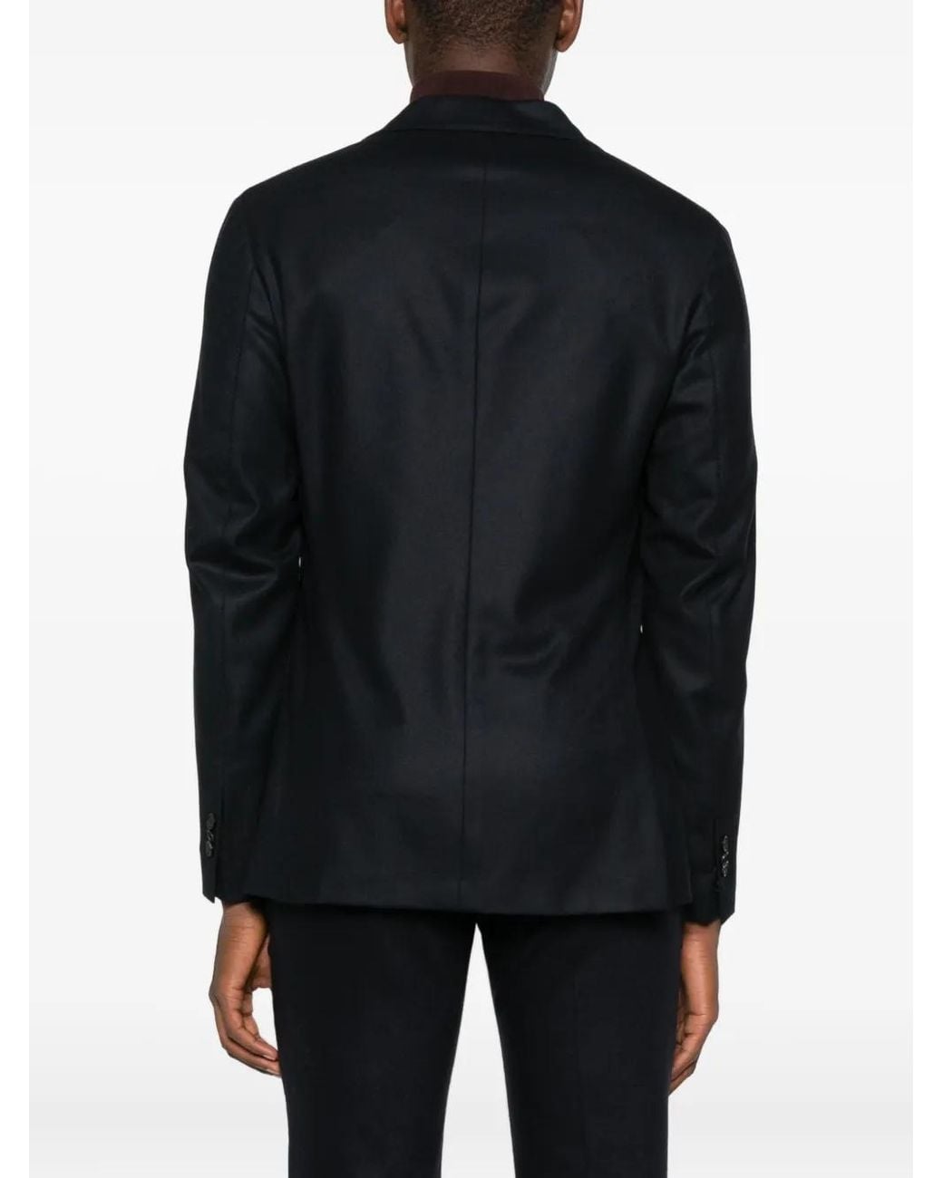 Incotex Black Buttoned Jacket for men