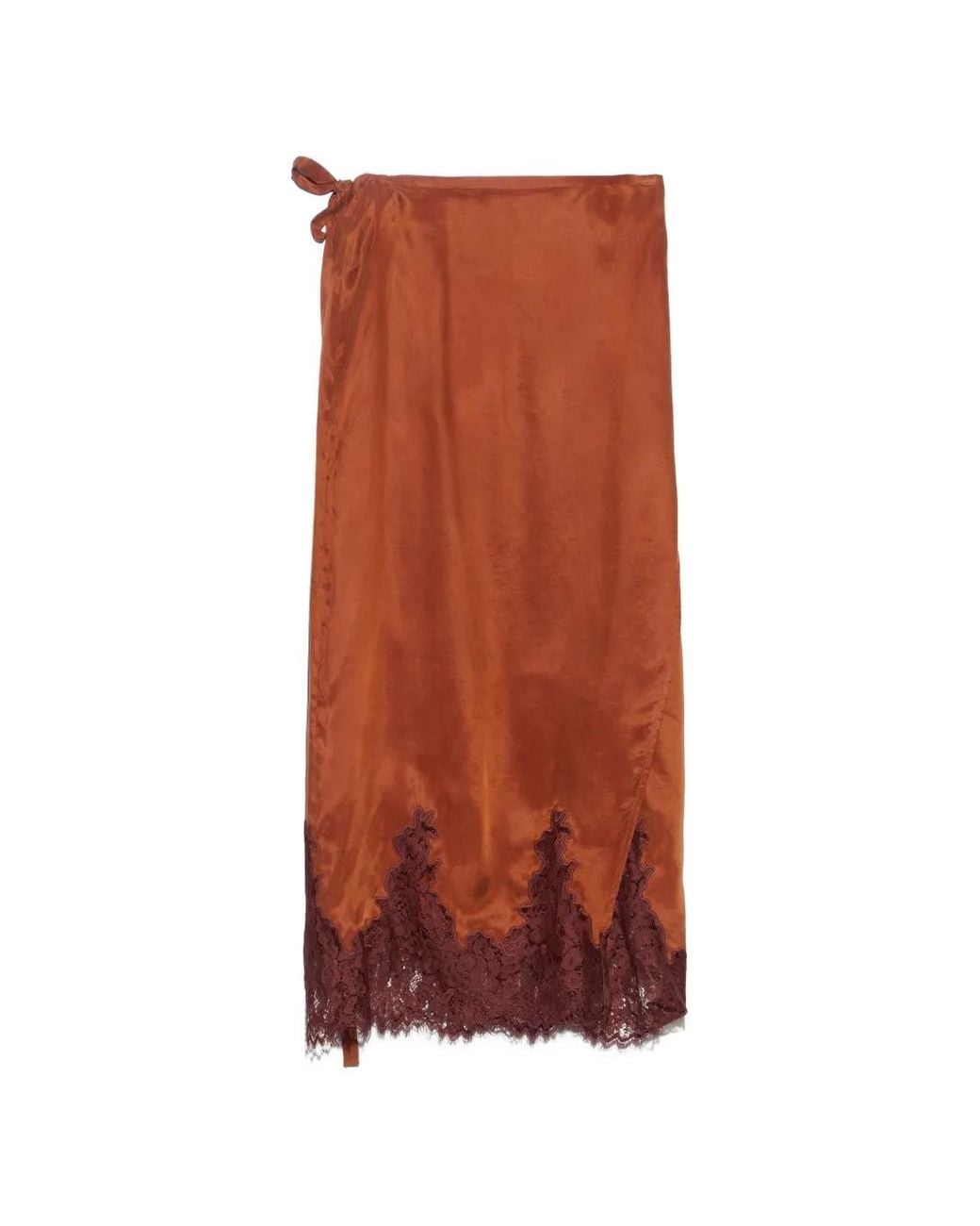 Bimba Y Lola Brown Paréo En Caramel À Détails En Dentelle