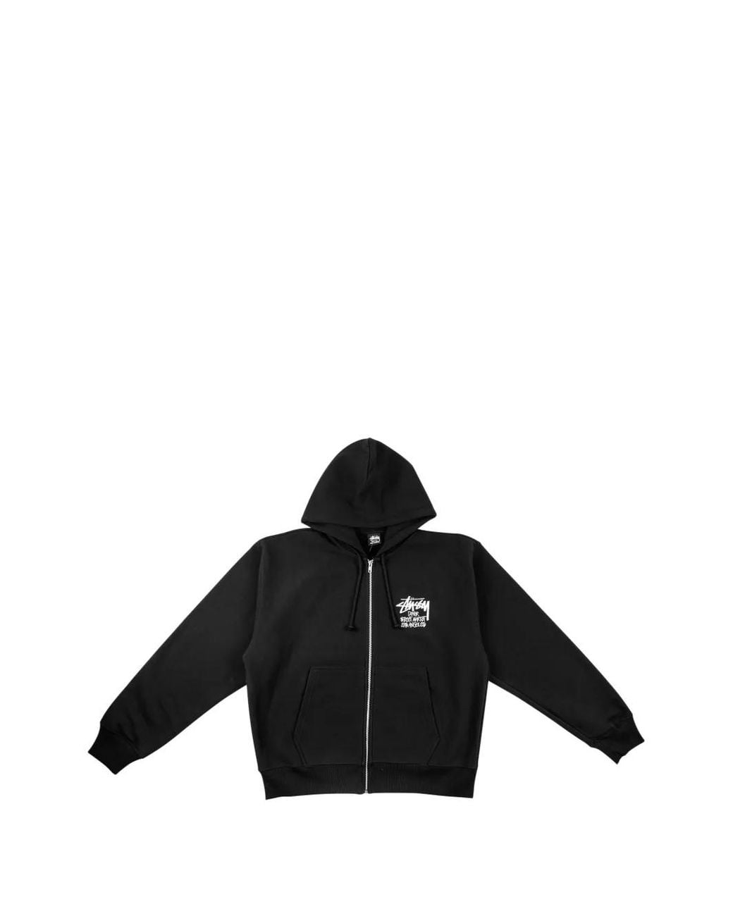 Stussy Black X Dover Street Market Los Angeles Zip-Up Hoodie for men