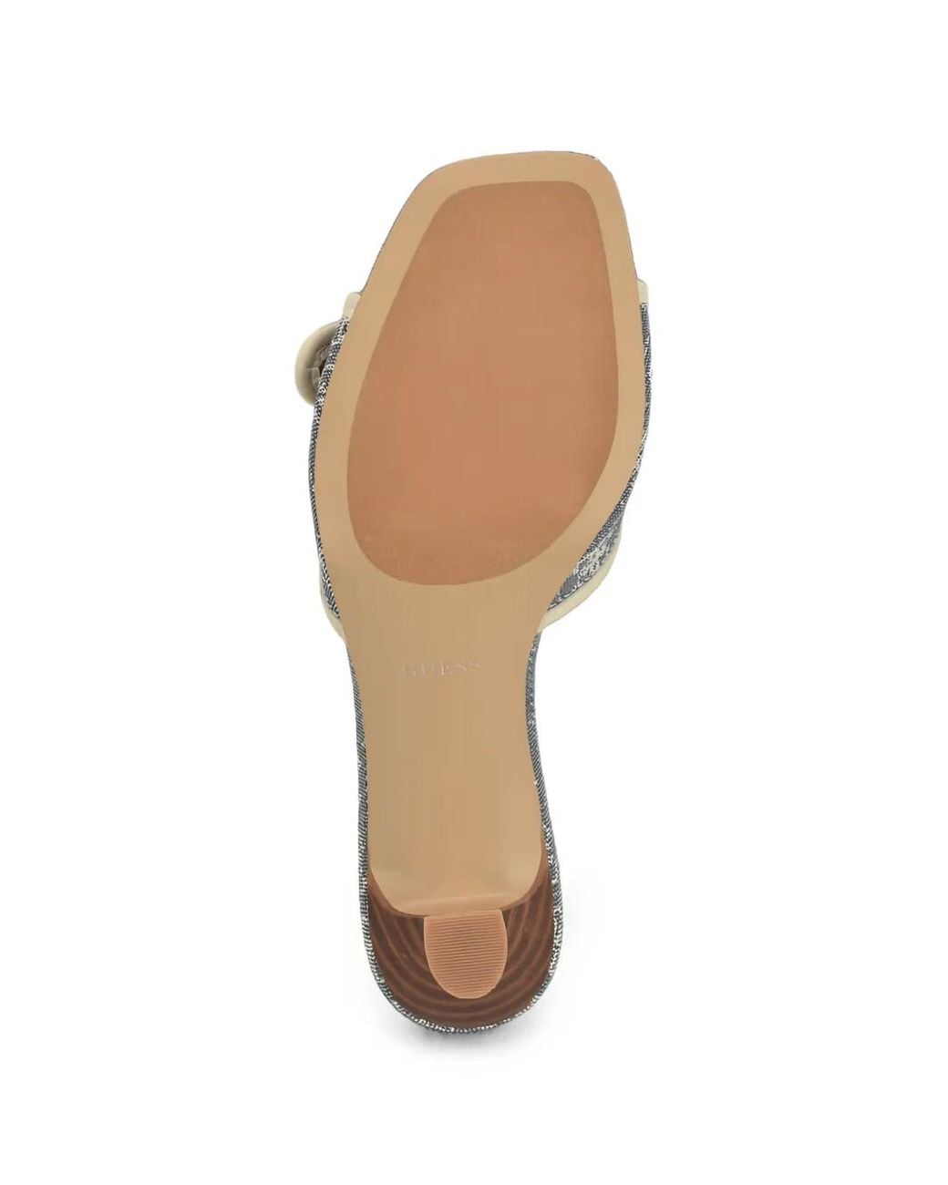 Guess Metallic Dista Mid-Heel Open-Toe Buckle Sandals