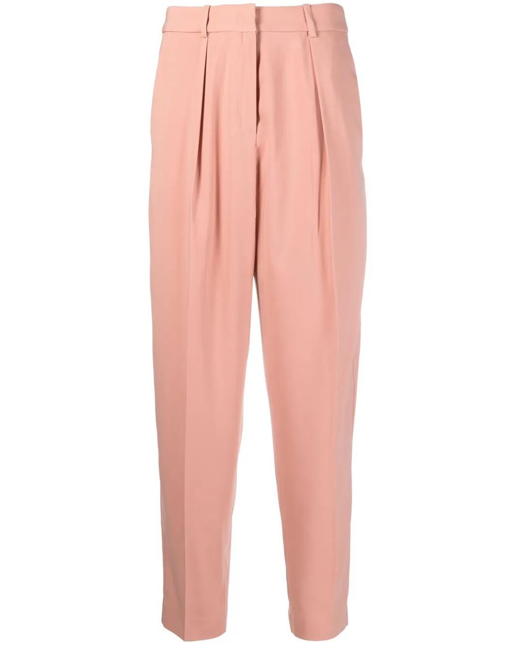 Pinko Pink High-Waisted Tapered Trousers