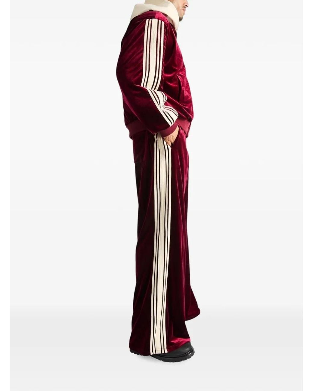 RTA Red Luxen Crest-Patch Track Pants for men