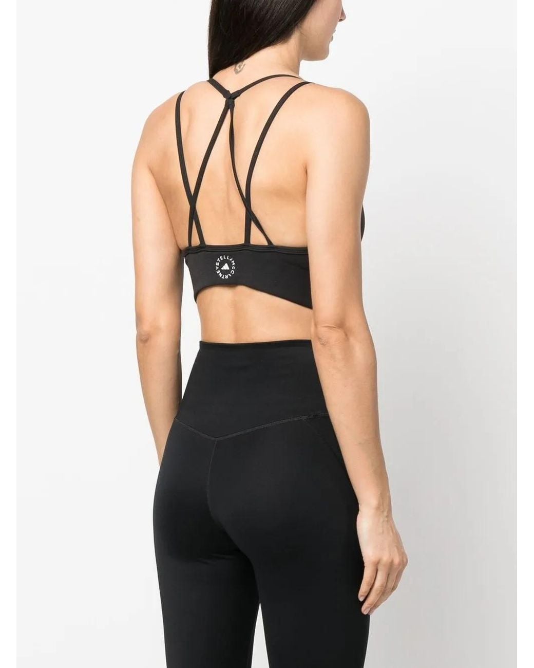 Adidas By Stella McCartney Black Sporty Logo Bra