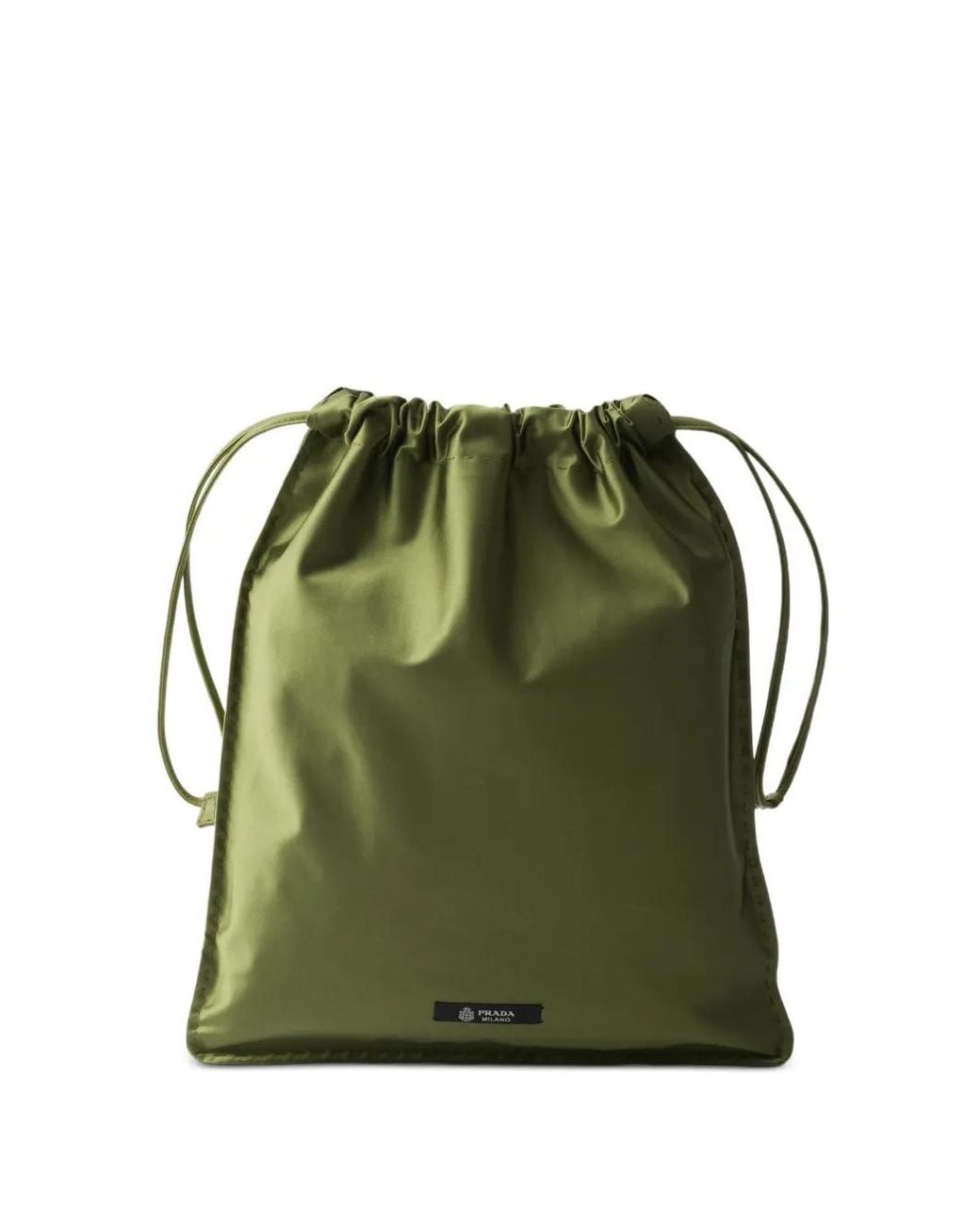 Prada Green Wish Clutch Aus Seidenduchesse