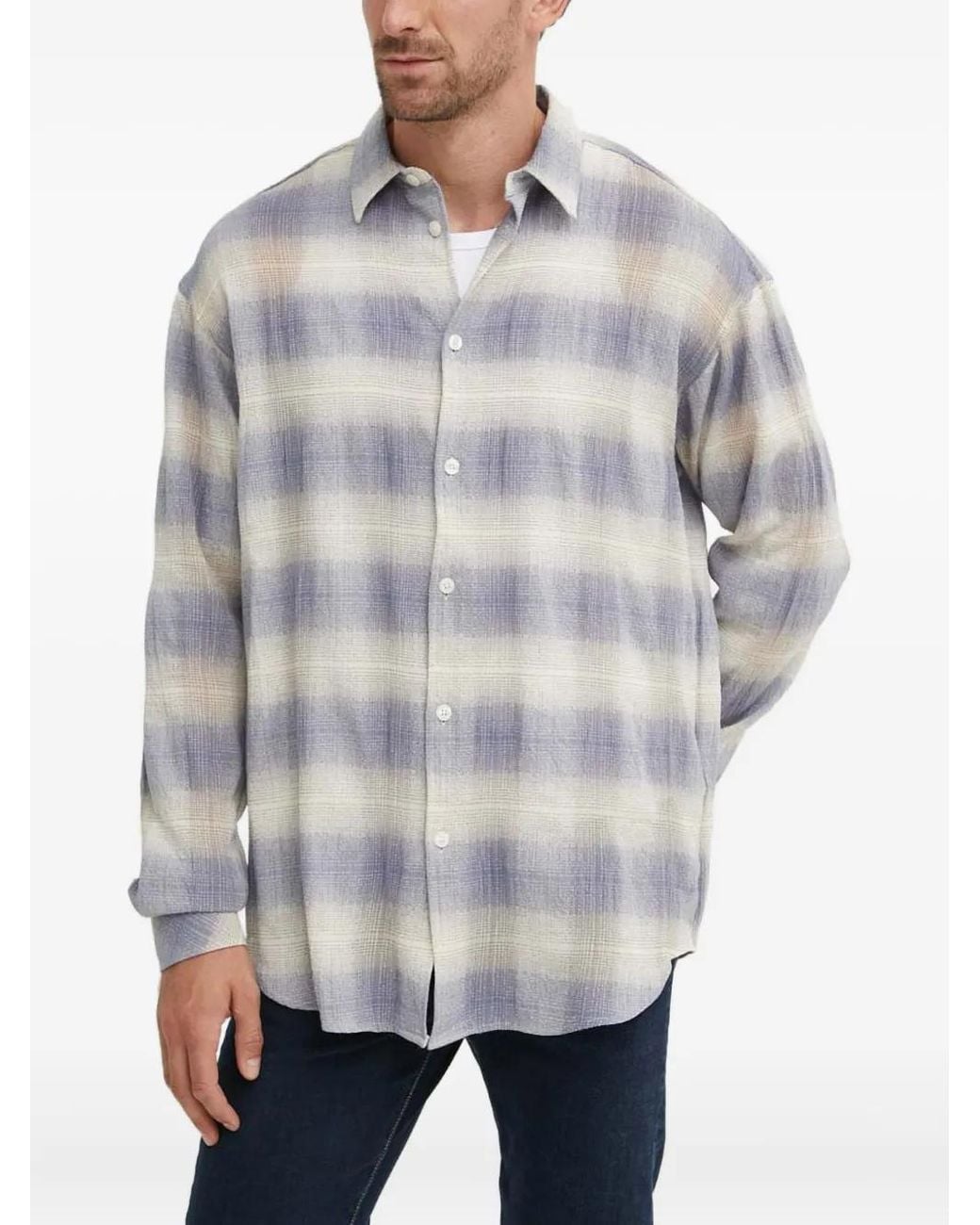 Camicia A Quadri di Samsøe & Samsøe in Gray da Uomo