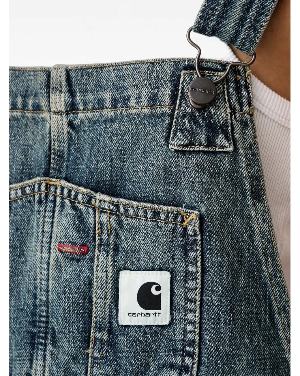 Carhartt Blue Faded-Effect Dungarees