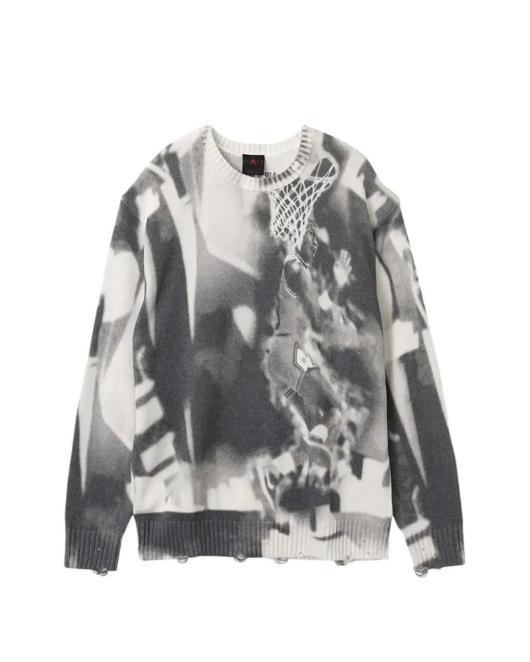 Nike Gray Crew-Neck Sweater for men