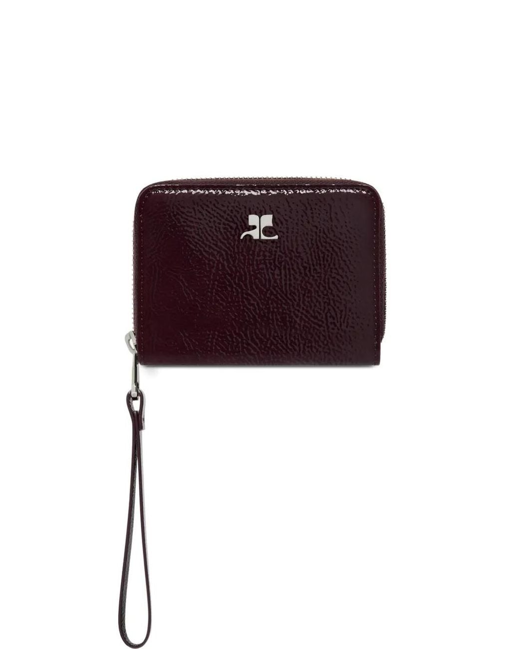 Courreges Purple Naplack Zipped Compact Wallet for men