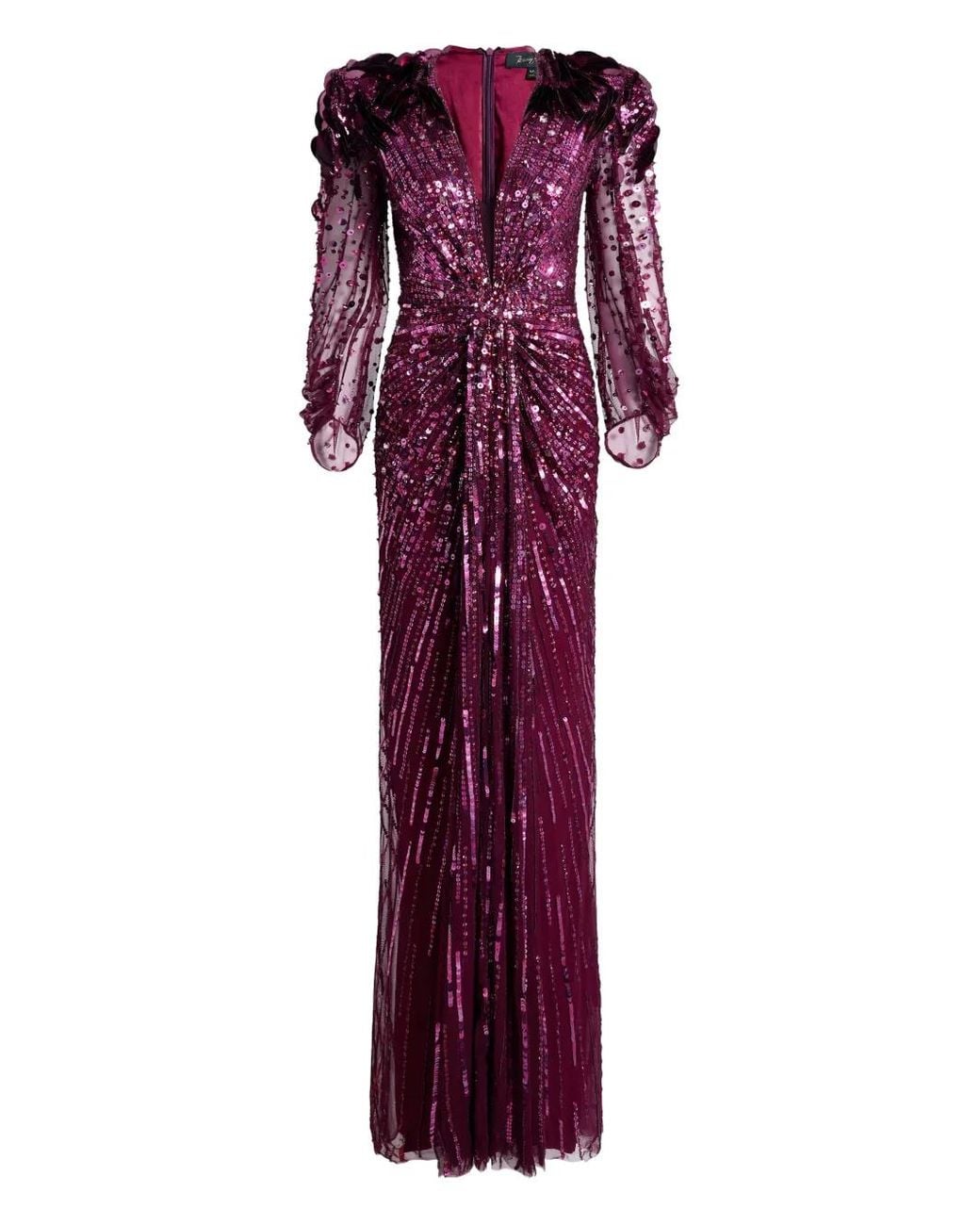 Jenny Packham Purple Xenia Sequin-Embellished Maxi Dress