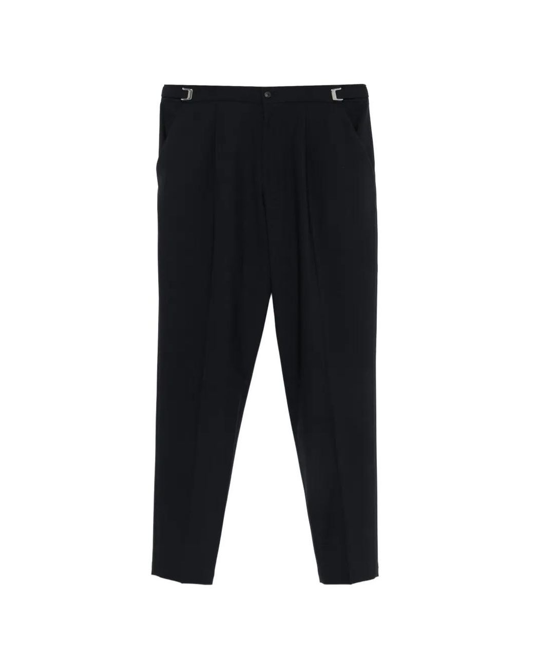 Cellar Door Black Leo T Pleated Straight-Leg Trousers for men