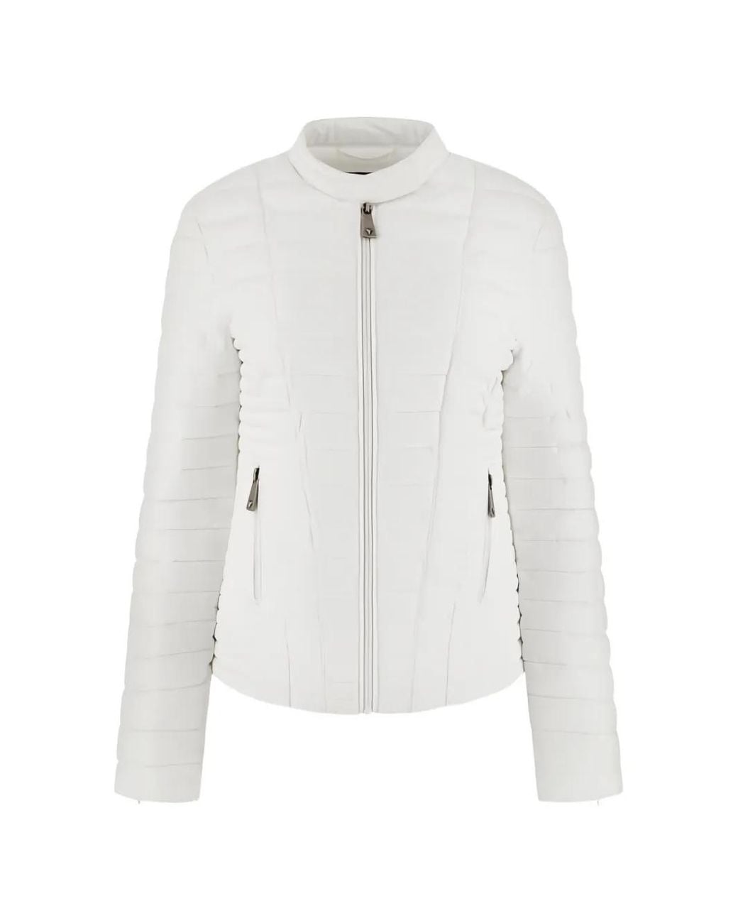 Guess White Quilted Padded Jacket