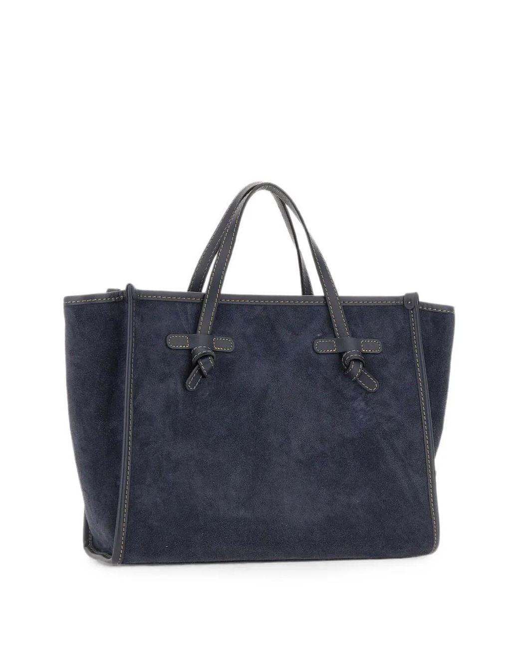 MARCELLA CLUB Blue Miss Marcella 32 Suede Tote Bag