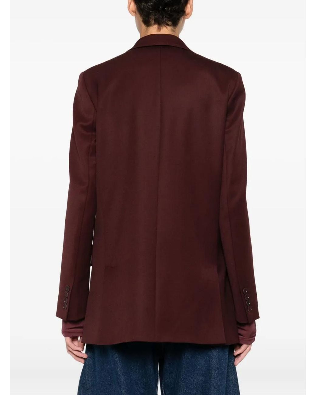 Max Mara Purple Double-Breasted Blazer