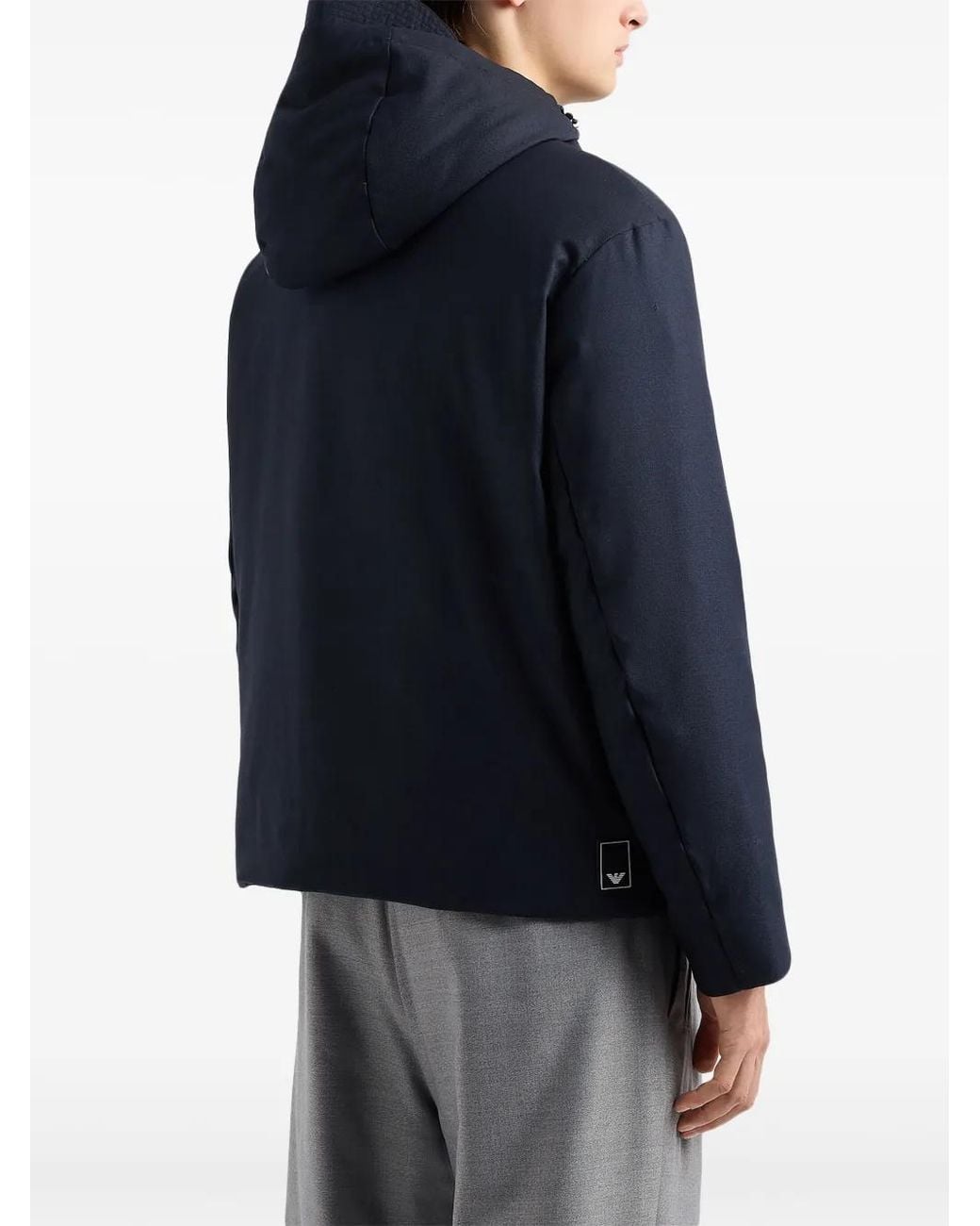 Emporio Armani Blue Wool Blend Jacket for men