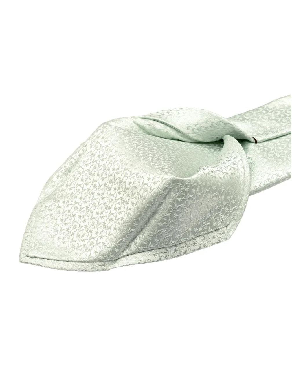 Elizabetta White Cravate Parioli À Fleurs De Lis En Jacquard for men