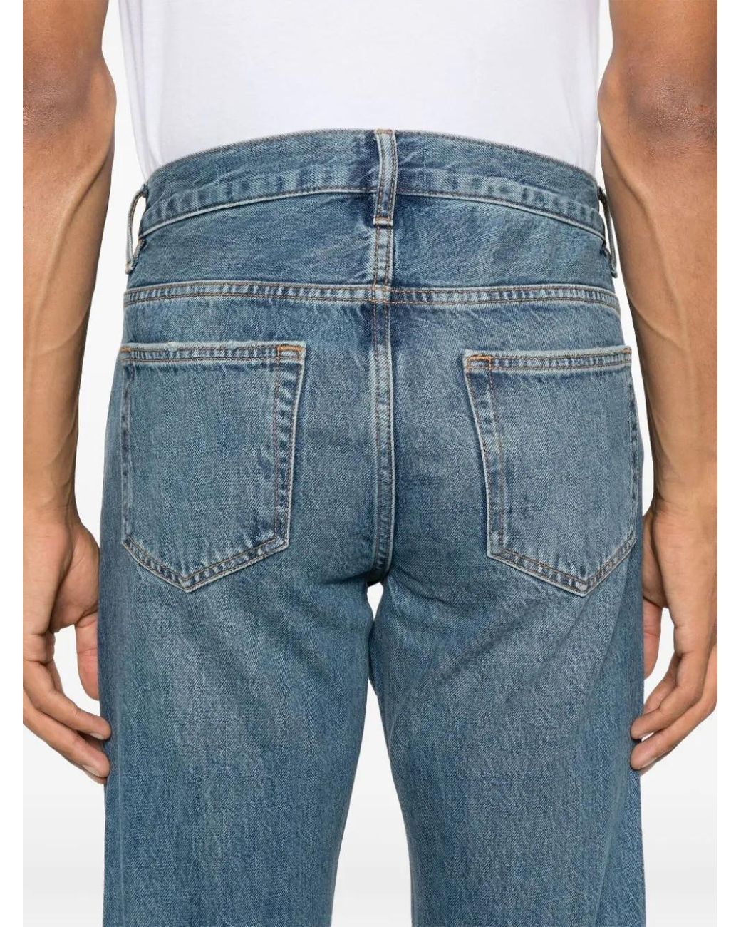 FRAME Blue Cotton Jeans for men
