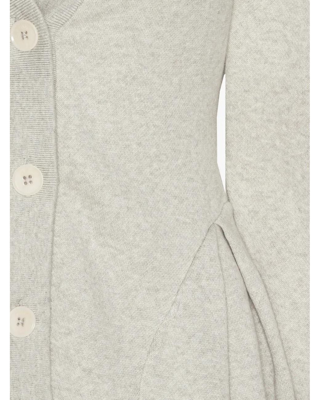 ROTATE BIRGER CHRISTENSEN White Cardigan Mit V-Ausschnitt