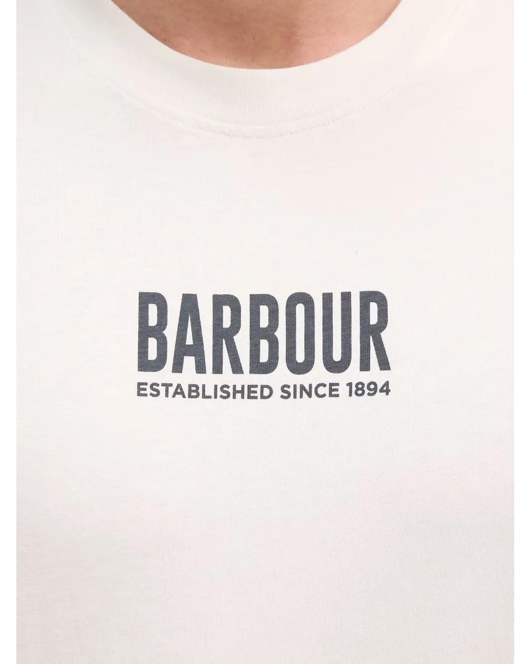 Barbour White Morden T-Shirt for men