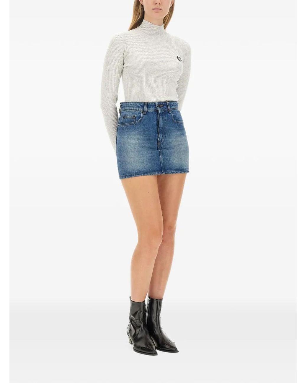Maison Kitsuné Blue Fox Patch Jumper