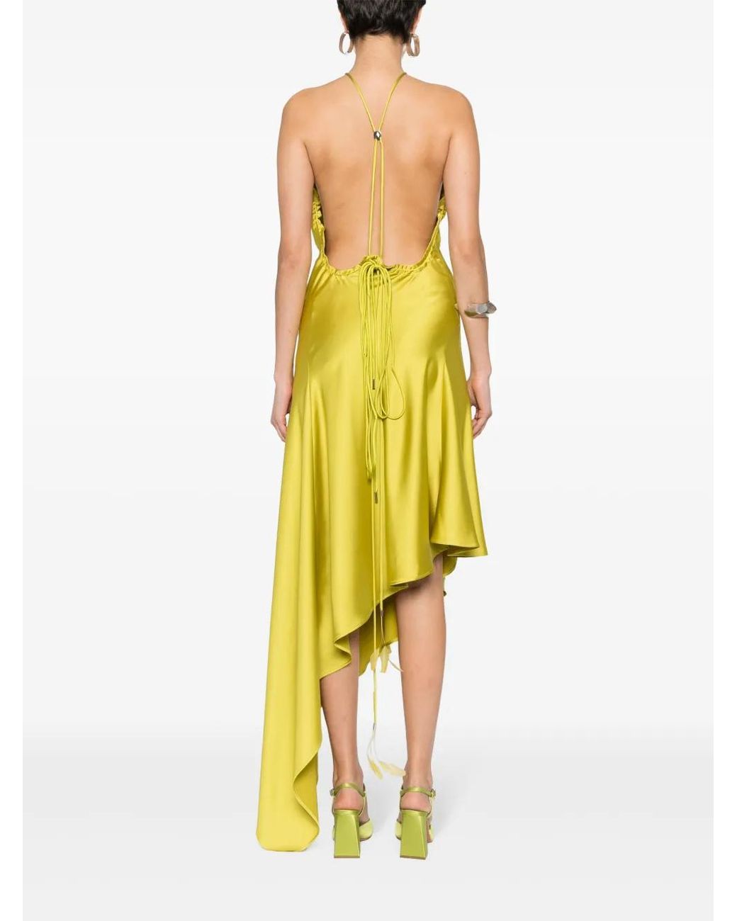 The Attico Yellow Midi Dress