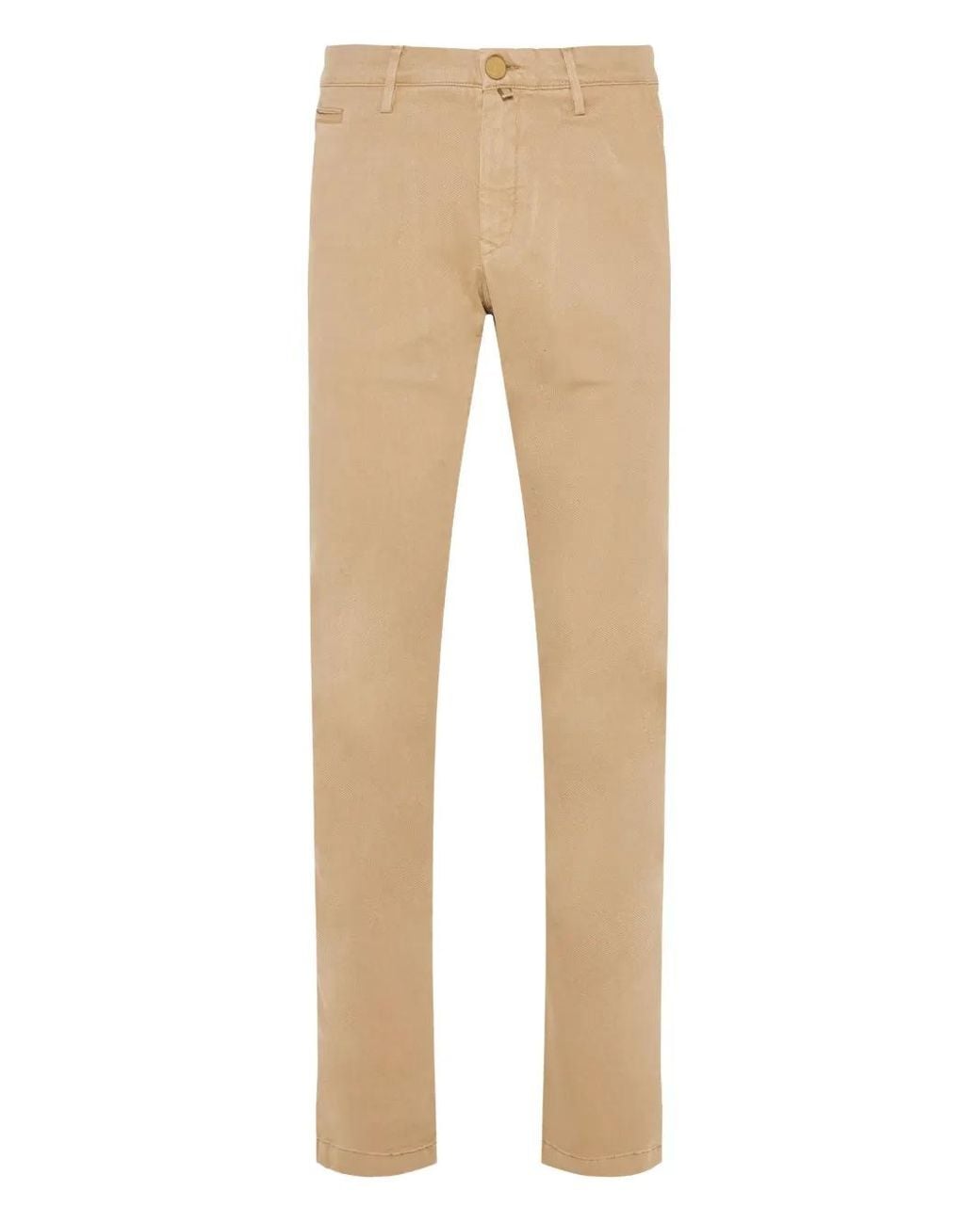 Jacob Cohen Natural Button-Fly Trousers for men