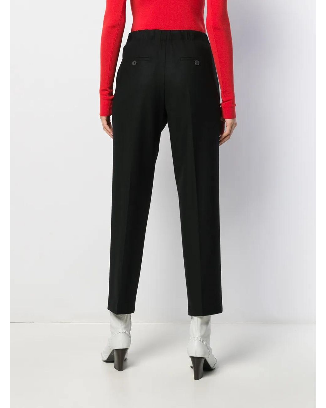 Kiltie Broek Met Elastische Taille in het Black