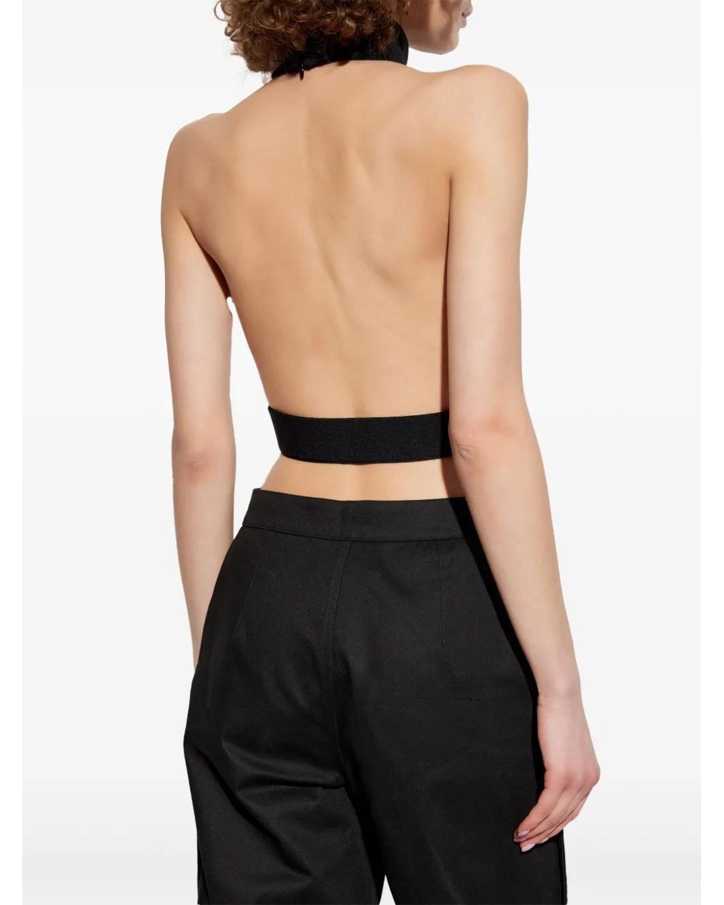Cult Gaia Black Halterneck Top