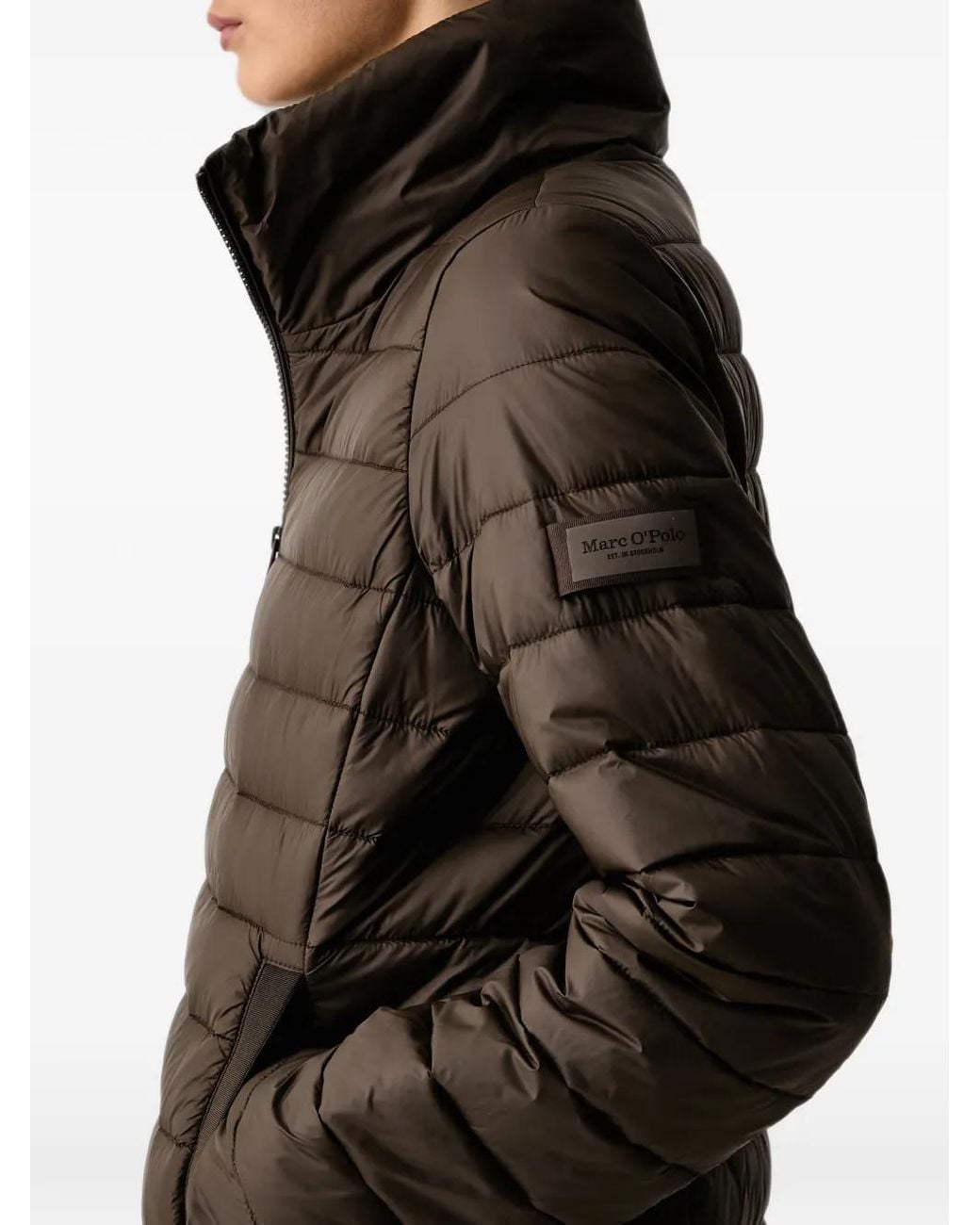 Marc O' Polo Black Quilted High-Neck Jacket