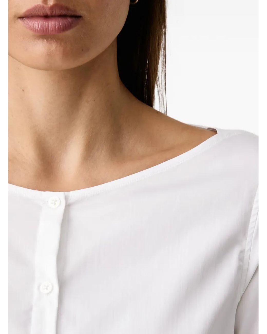 Mos Mosh White Mmmanda Boat-Neck Shirt