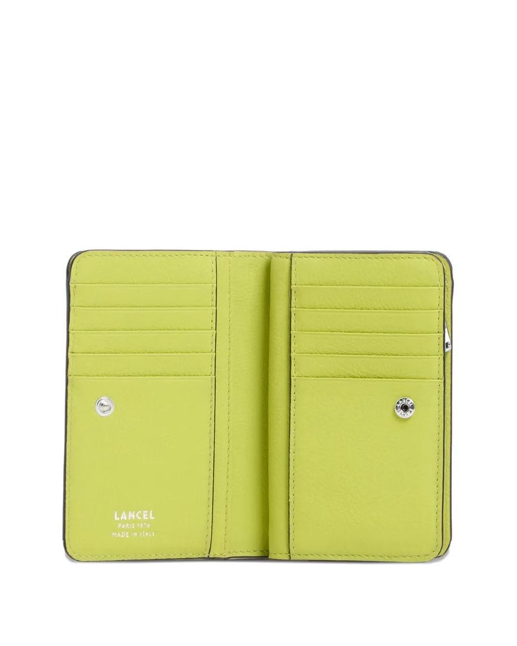 Lancel Yellow Bcbg Grained-Rectangular Wallet