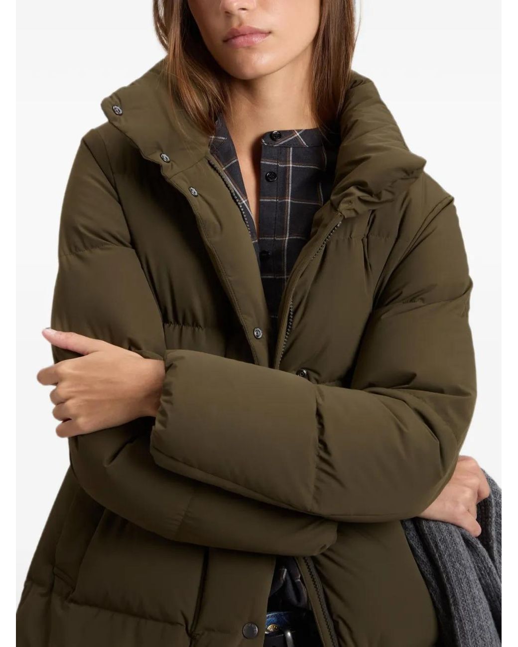 Woolrich Green Madison Padded Short Coat