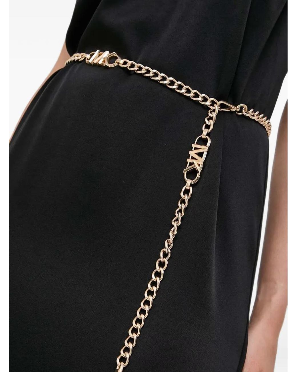 MICHAEL Michael Kors White Ceinture Empire En Chaîne À Logo