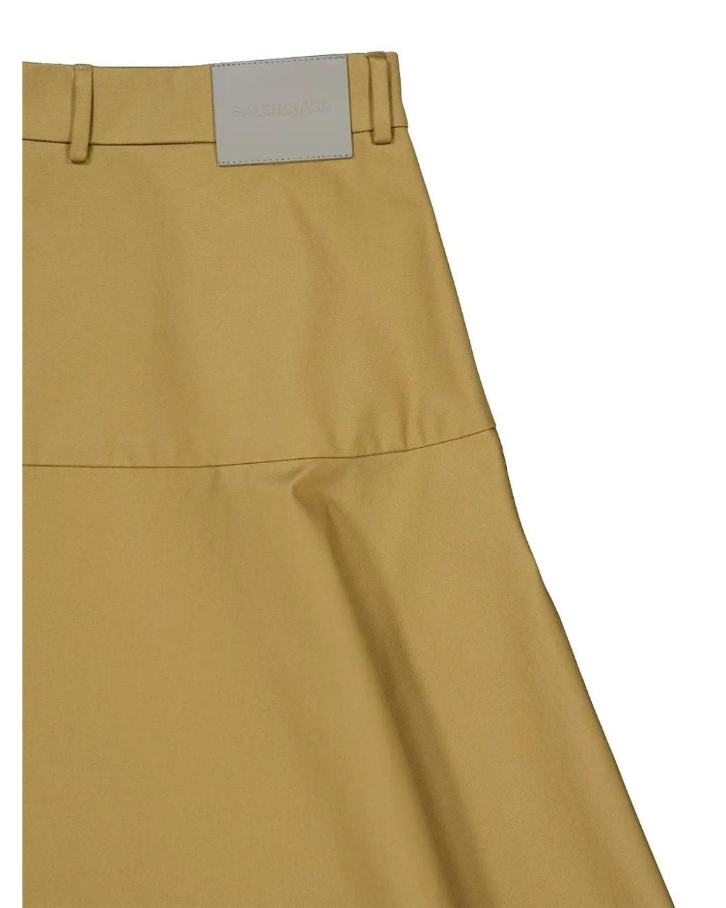 Balenciaga Natural A-Line Midi Skirt