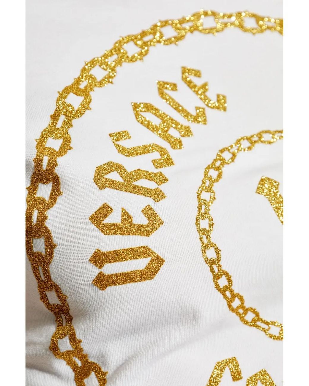 Versace Jeans Couture White Logo-Print T-Shirt
