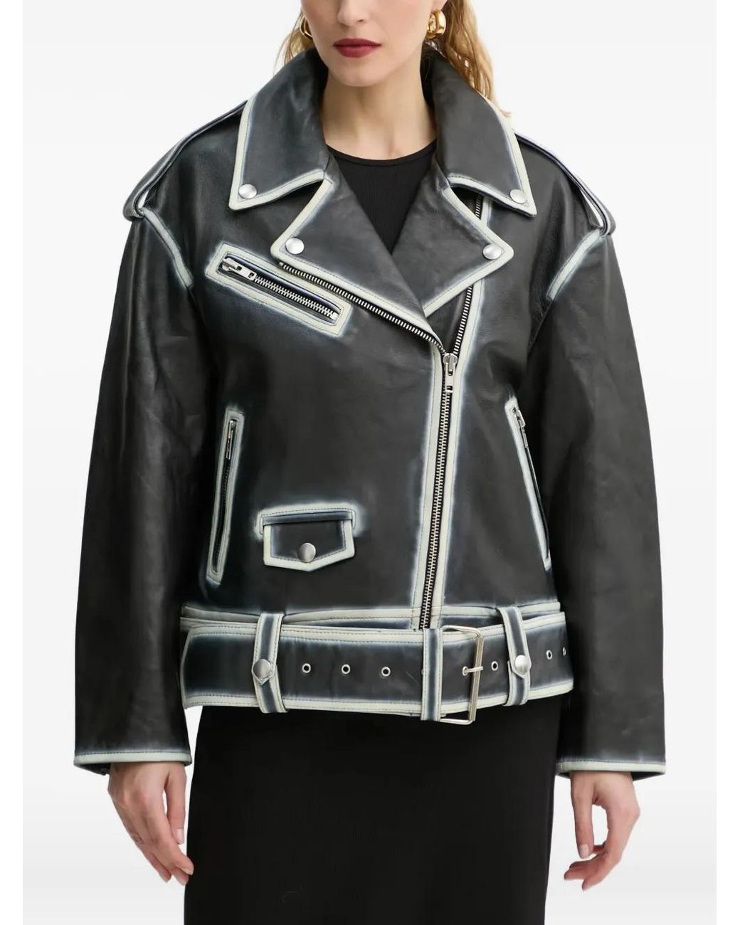Stand Studio Black Irene Belted Jacket