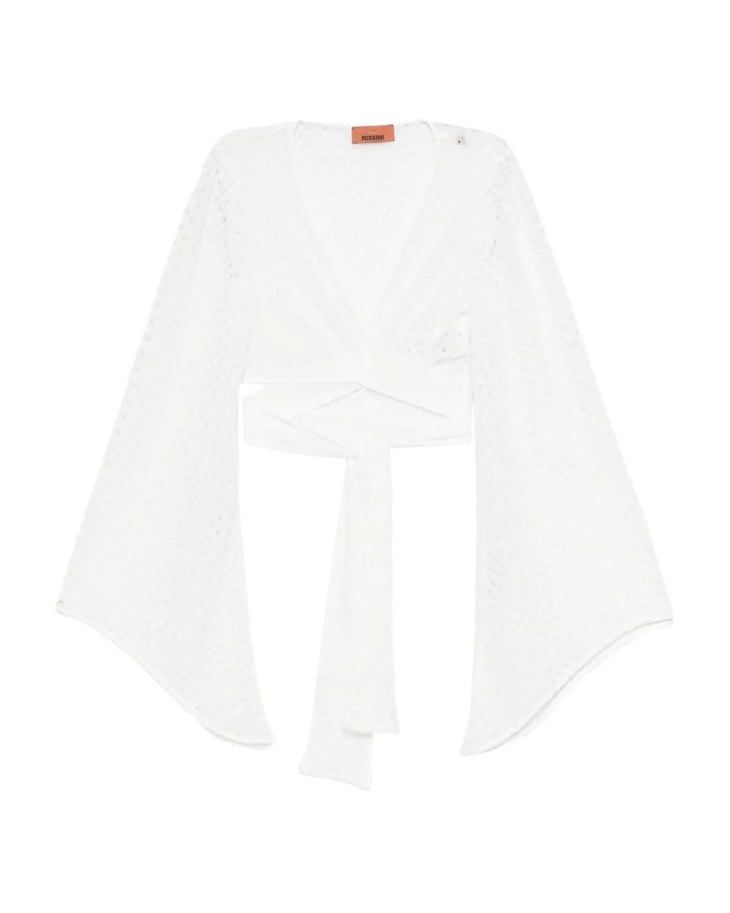 Missoni Wikkeltop Van Lamé Viscose Met Raschel Afwerking in het White
