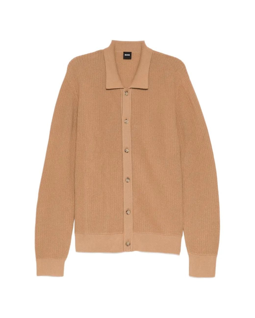 Boss Natural Logo-Patch Cardigan for men