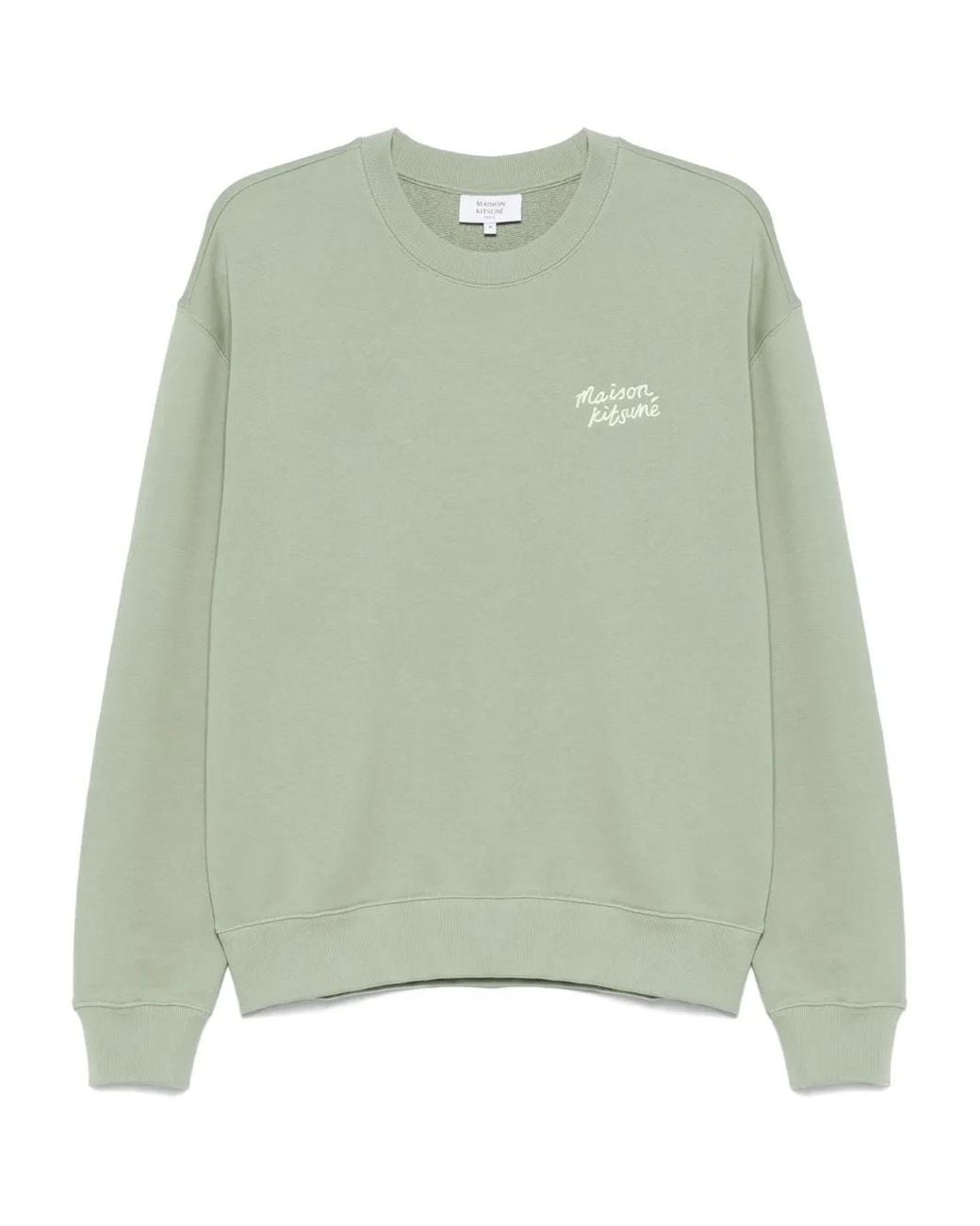 Maison Kitsuné Green Handwriting Comfort Sweatshirt for men