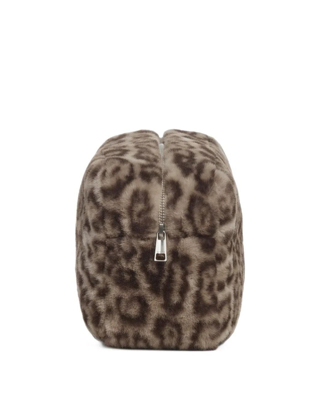 Apparis Brown Noor Leopard-Print Clutch Bag