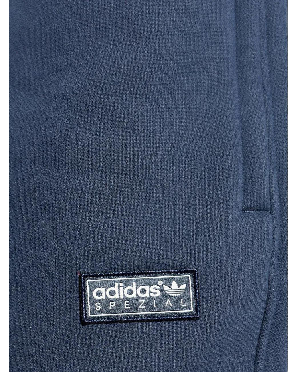 Adidas Blue Wilpshire Spzl Drawstring-Fastening Track Pants for men