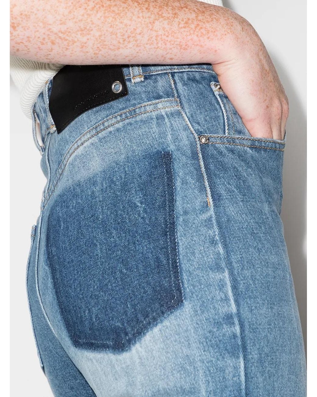 Rabanne Blue High-Rise Wide-Leg Jeans