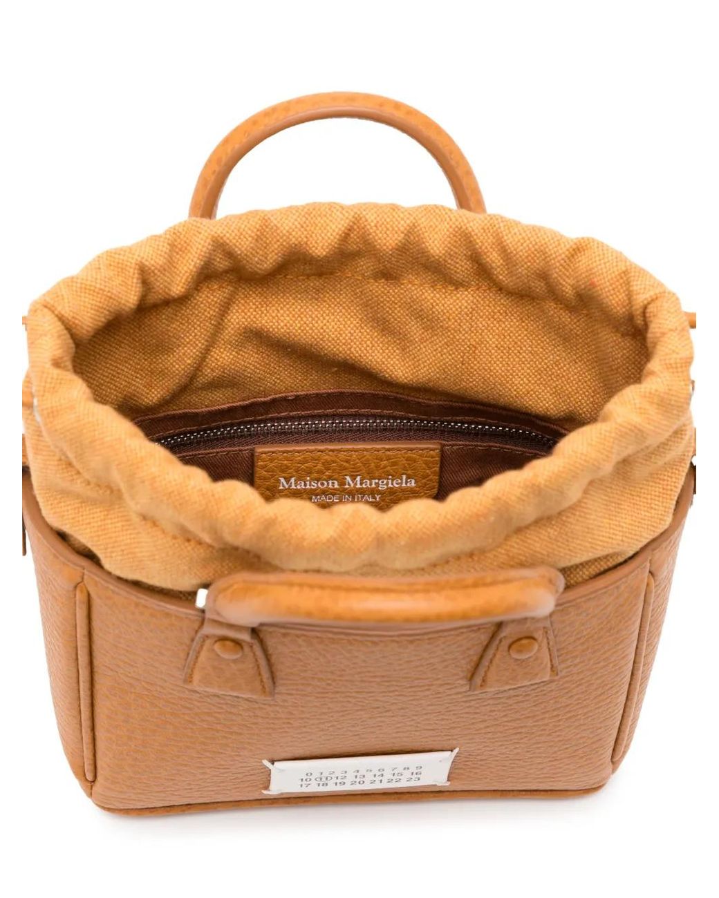 Maison Margiela Orange Sac Porté Épaule 5Ac En Cuir