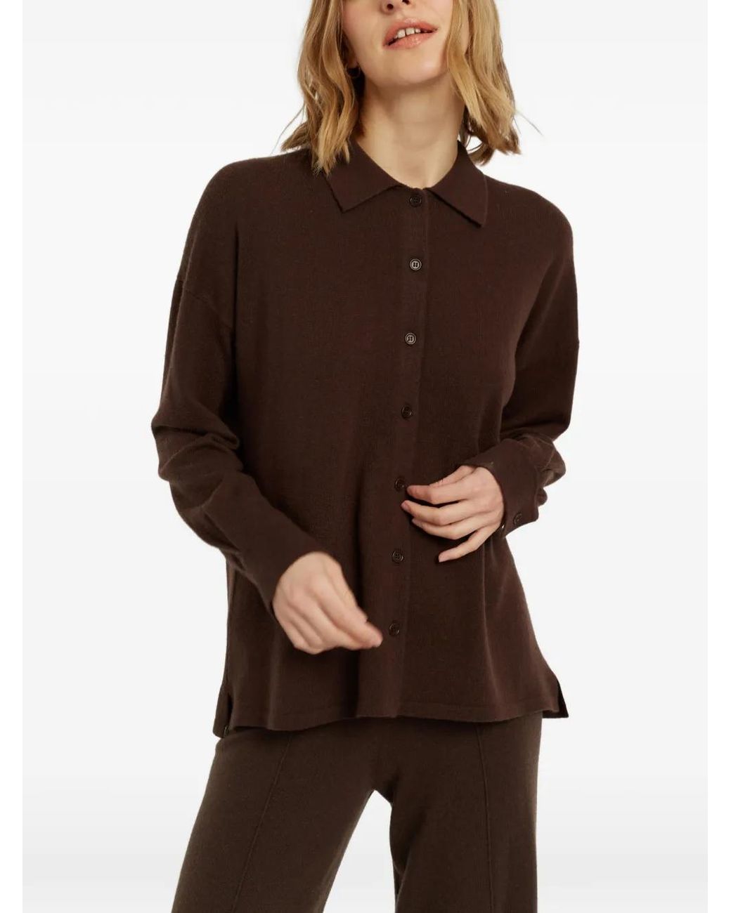 Chinti & Parker Black Button-Up Collared Cardigan