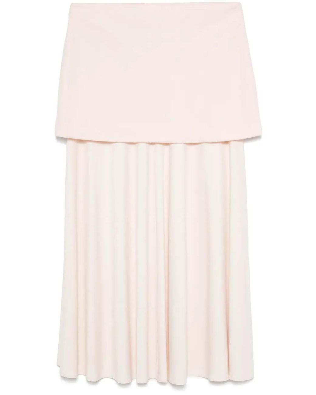 Jil Sander Natural Layered Maxi Skirt