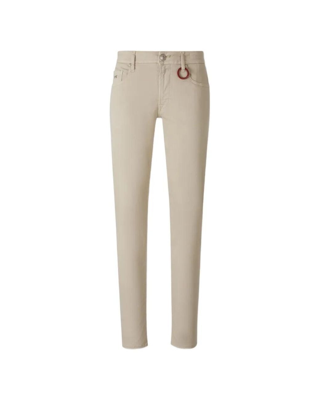 Sartoria Tramarossa Natural Michelangelo Ring-Detail Jeans for men