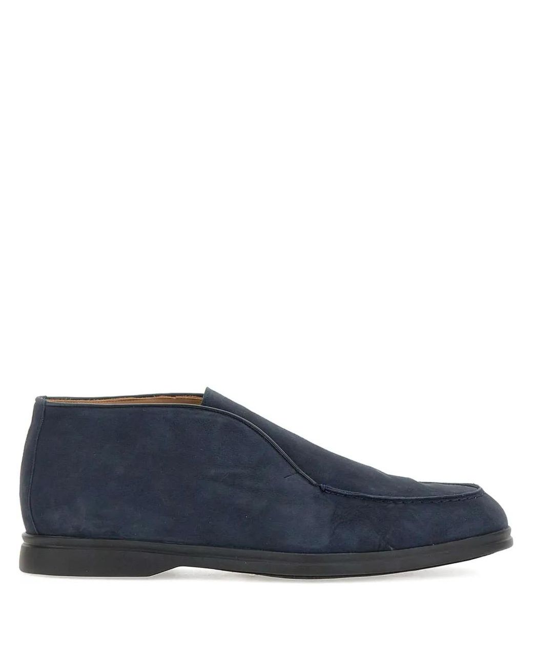 Duca Degli Abruzzi Blue Leo Suede Loafers for men