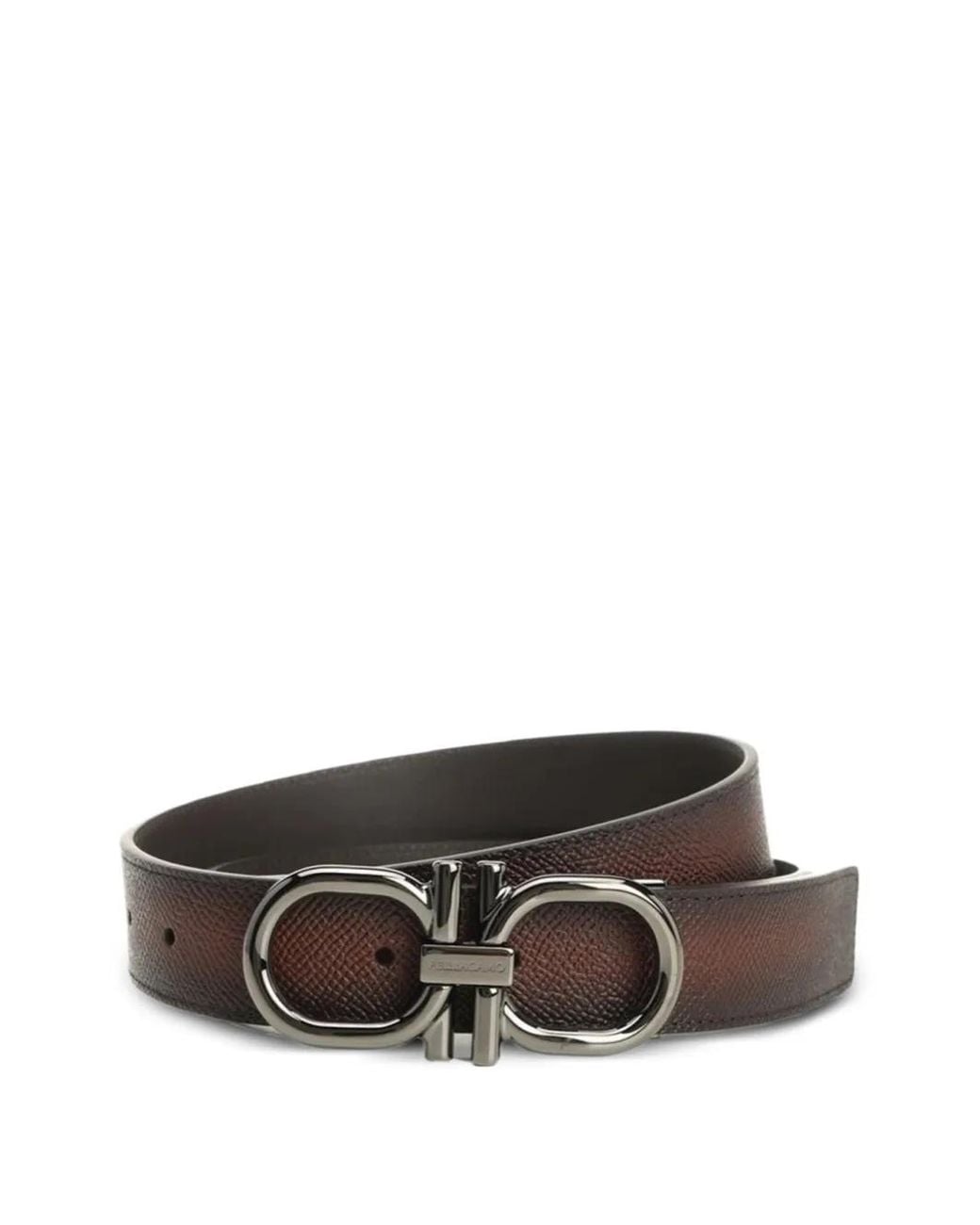 Ferragamo Gürtel mit strukturierter Schnalle in Brown für Herren