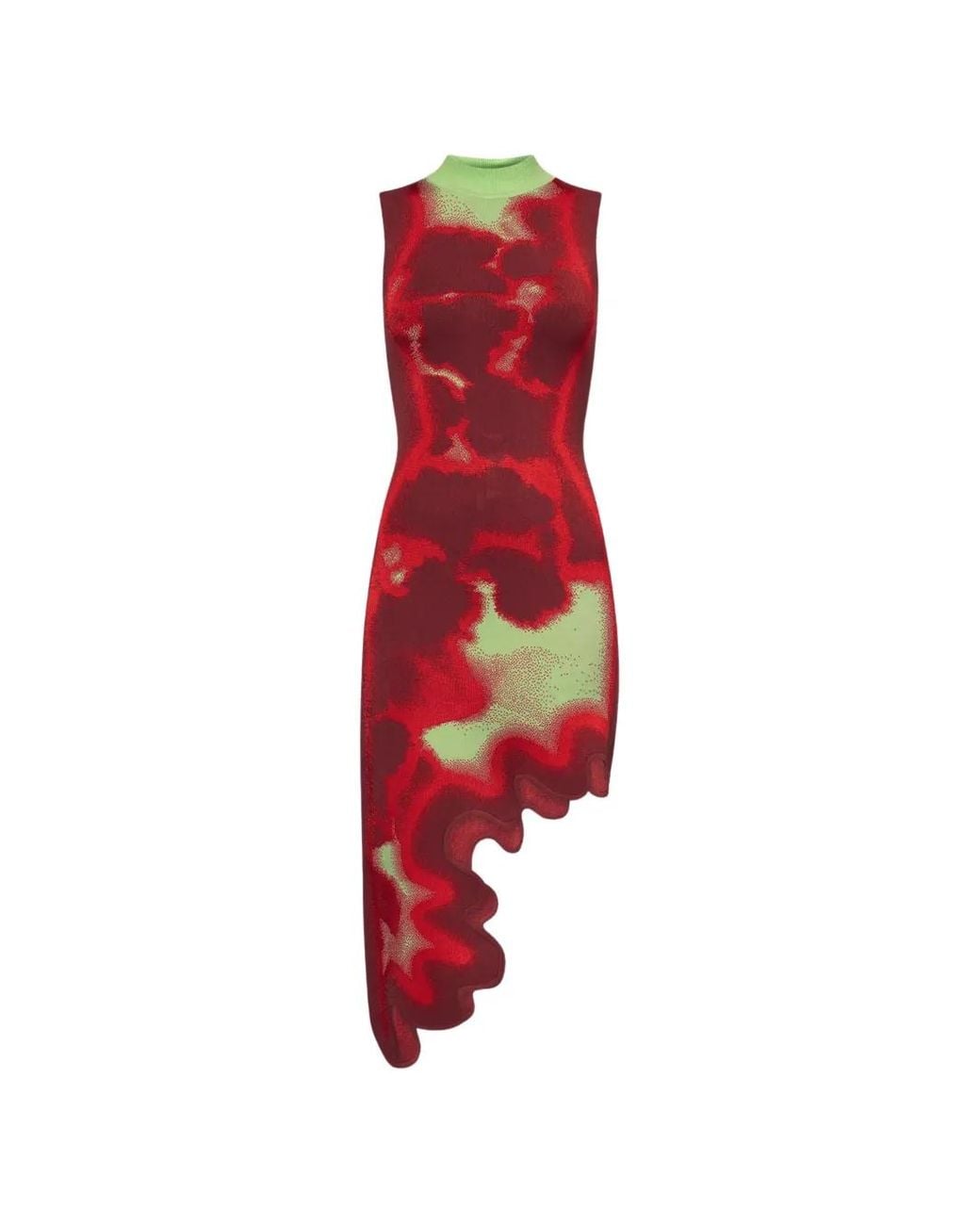Ph5 Red Tie-Dye Midi Dress