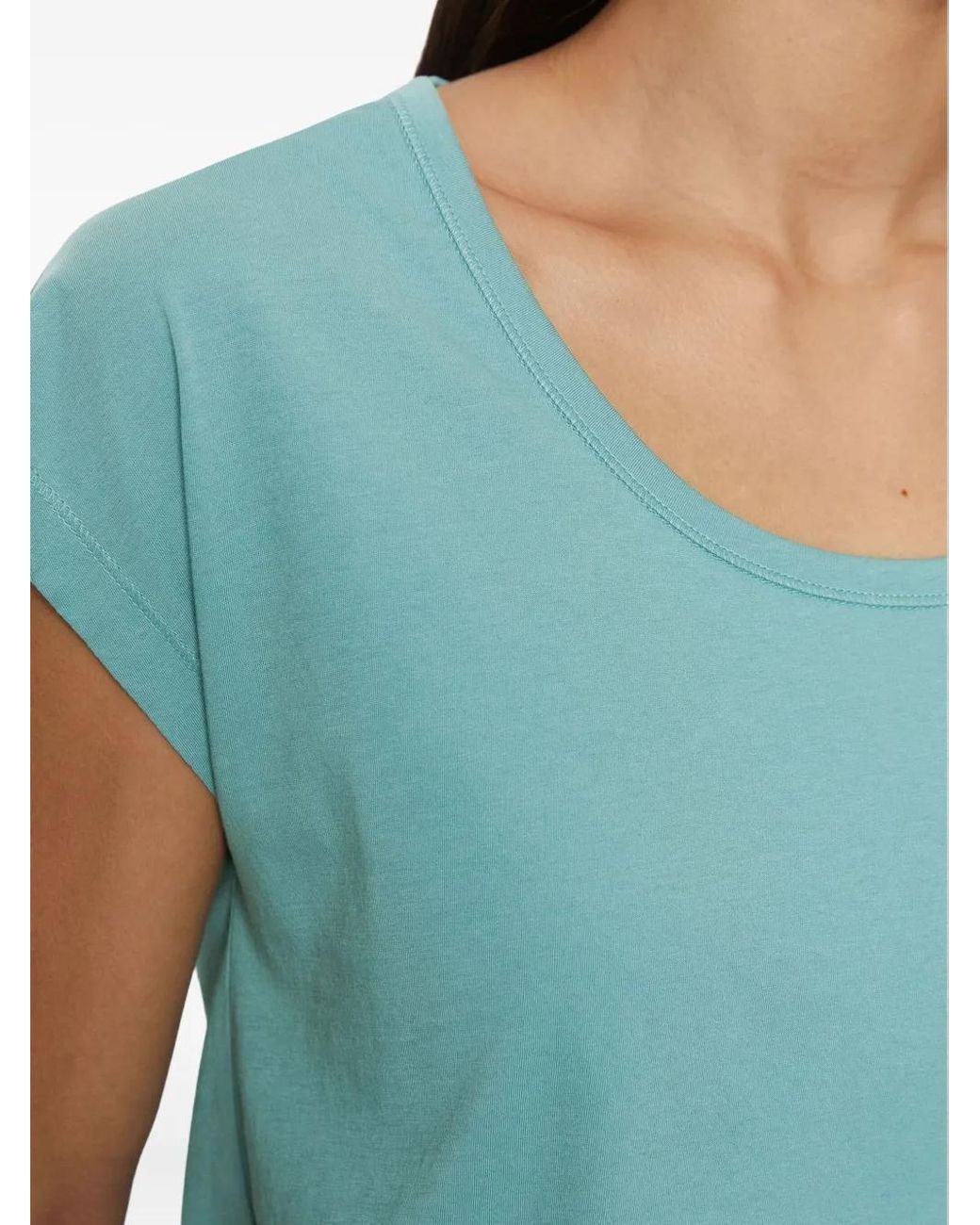 Marc O' Polo Green Scoop Neck Cap Sleeve T-Shirt